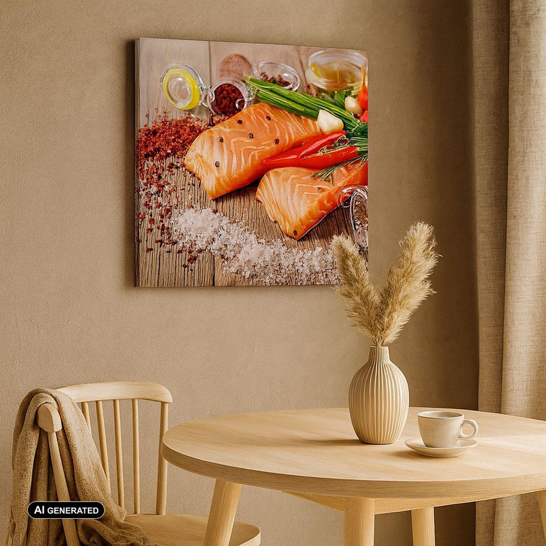 Bilder auf Leinwand 70x70cm Leinwandbild Welt Karte Gewürze Farben Gross Wanddeko Bild Schlafzimmer