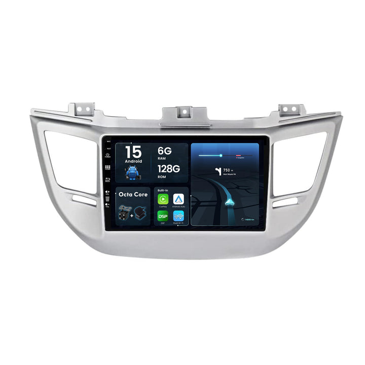 BXLIYER - [6G+128G] - Android 12 IPS Autoradio Passt für Hyundai Tucson (2014-2018) - Kabellos CarPl