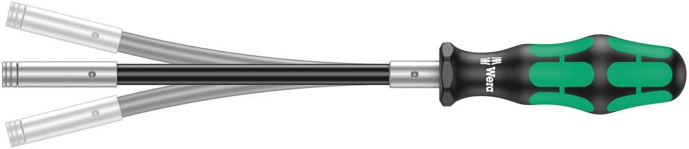 Wera 05028161001 393 S, Bit-Handhalter extra slim mit flexiblem Schaft, 1/4" x 173,5 mm & 0503340400