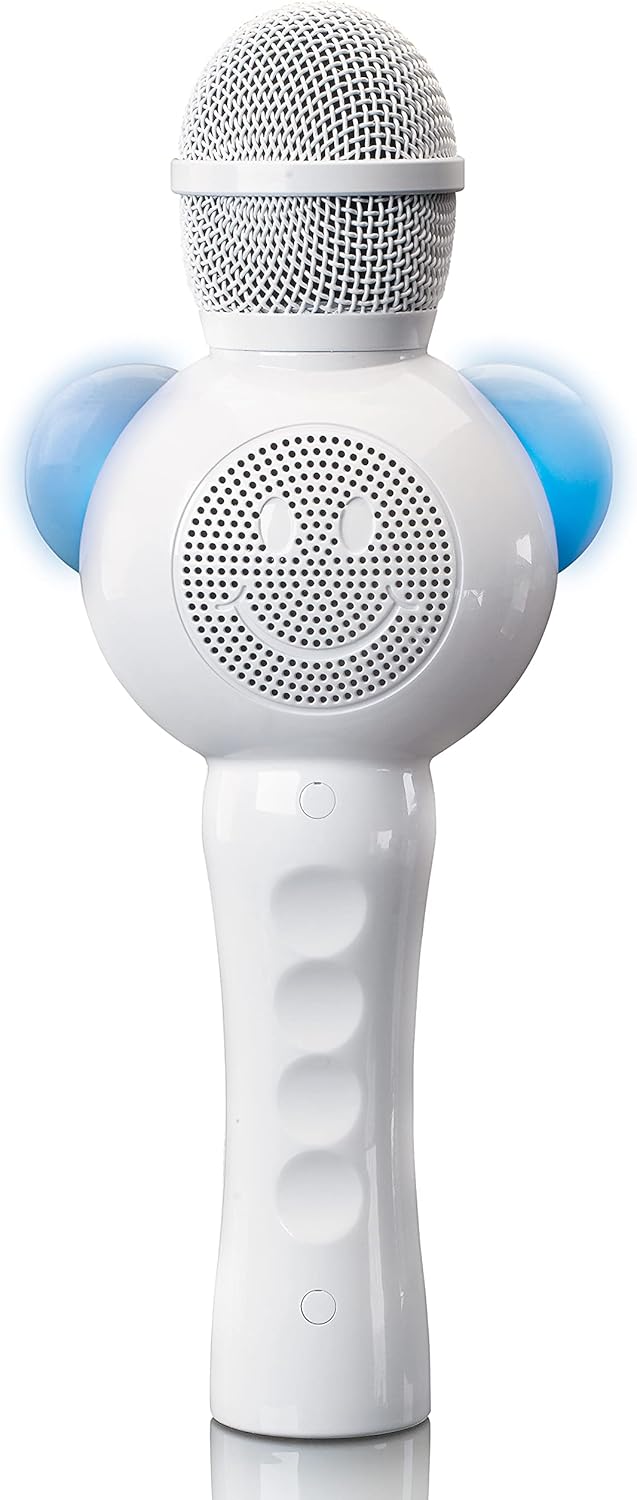 Lenco BMC-060 Karaoke Mikrofon für Kinder - Bluetooth V5.0 - Mit Smartphone-Halterung - 5 Watt RMS -