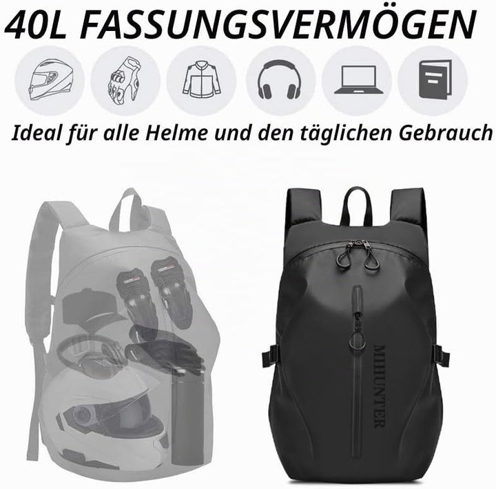 Motorrad Rucksack,Motorradrucksack,40L,Rucksack Motorrad,Rucksack Wasserdicht Motorrad,Grosse Kapazi
