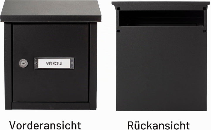 ARREGUI V4094 Durchwurfbriefkasten aus Verzinktem Stahl, Mauerdurchwurf Briefkasten in Grösse S (DIN