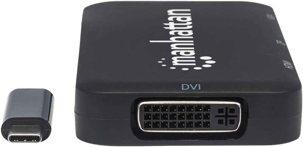 Manhattan 152600 USB-C 4-in-1 Audio/Video-Konverter (USB 3.1 Typ C-Stecker auf HDMI-/DisplayPort-/VG