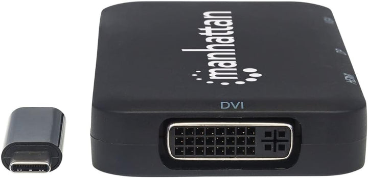 Manhattan 152600 USB-C 4-in-1 Audio/Video-Konverter (USB 3.1 Typ C-Stecker auf HDMI-/DisplayPort-/VG