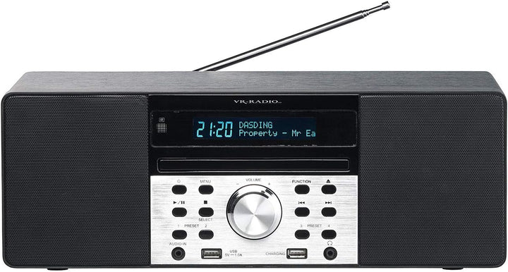 VR-Radio Radio CD: Digitalradio mit DAB+, FM, Bluetooth, CD, Audio-Player, USB-Port, 60 W (DAB Radio
