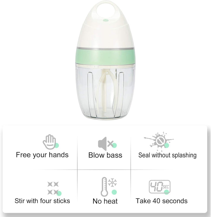 Alvinlite 900 ml Kleiner Stand-Eiermixer, elektrischer Schneebesen, Mini-Mixer-Schaumer perfekt für