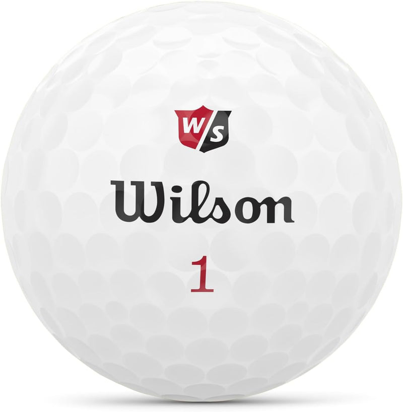 WILSON Staff Duo Golfbälle, weich, 12 Stück Weiss, Weiss