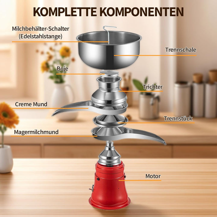 Elektrischer Milch-Zentrifugalseparator,50 L/H Milch-Rahm-Trennmaschine,RahmabschäUmmaschine,Einstel