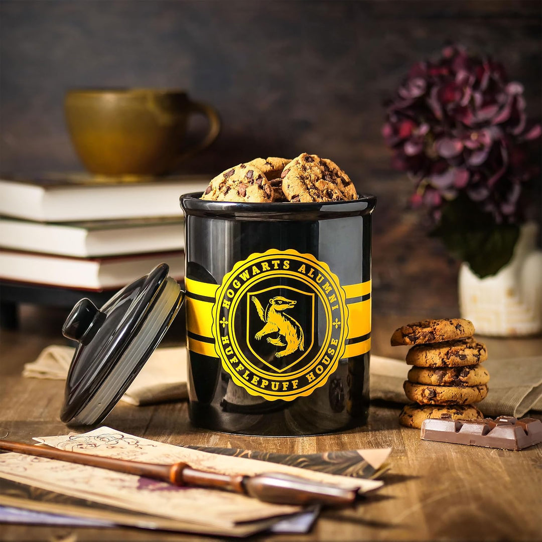 Elbenwald Harry Potter Hogwarts Alumni Keksdose Hufflepuff - 2,5 x 21,5 x 12,5 cm - mit Dachs Wappen