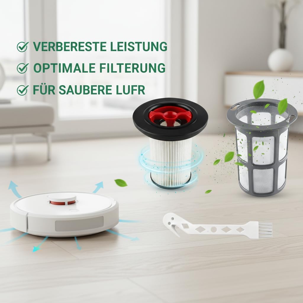 2 Stück Ersatz-HEPA-Filter mit Reinigungsbürste Für Bosch Unlimited Gen2 Serie 8 Staubsauger, Fussel