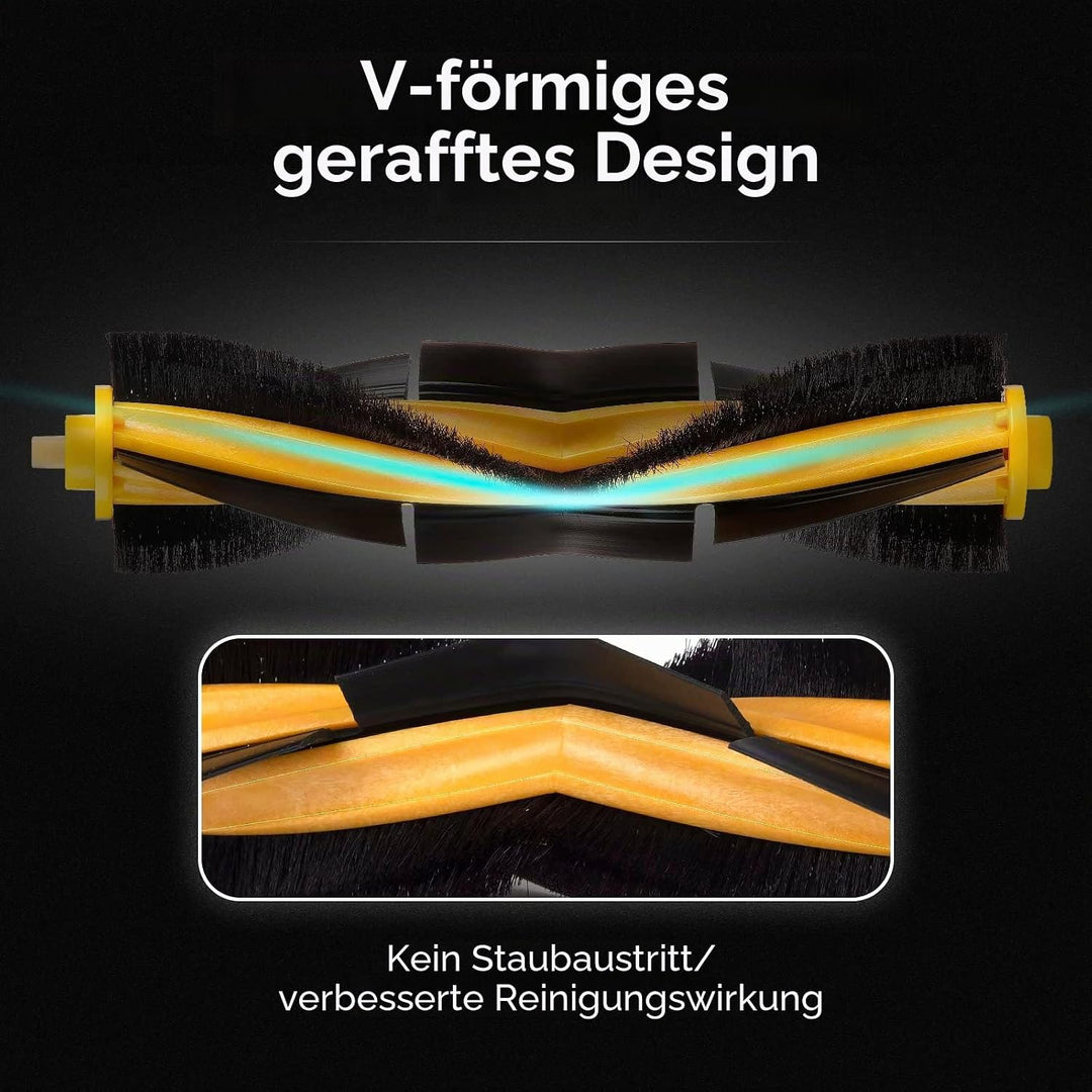 (4 Stück) Walzenbürsten Hauptbürste Ersatzteile für Saugroboter Ecovacs DEEBOT OZMO 920 950 T8 AIVI
