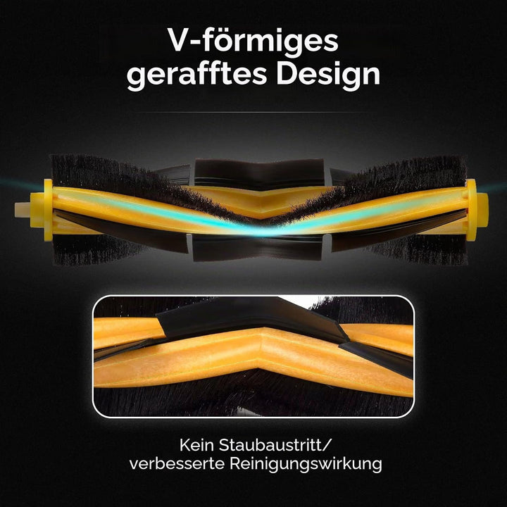 (4 Stück) Walzenbürsten Hauptbürste Ersatzteile für Saugroboter Ecovacs DEEBOT OZMO 920 950 T8 AIVI
