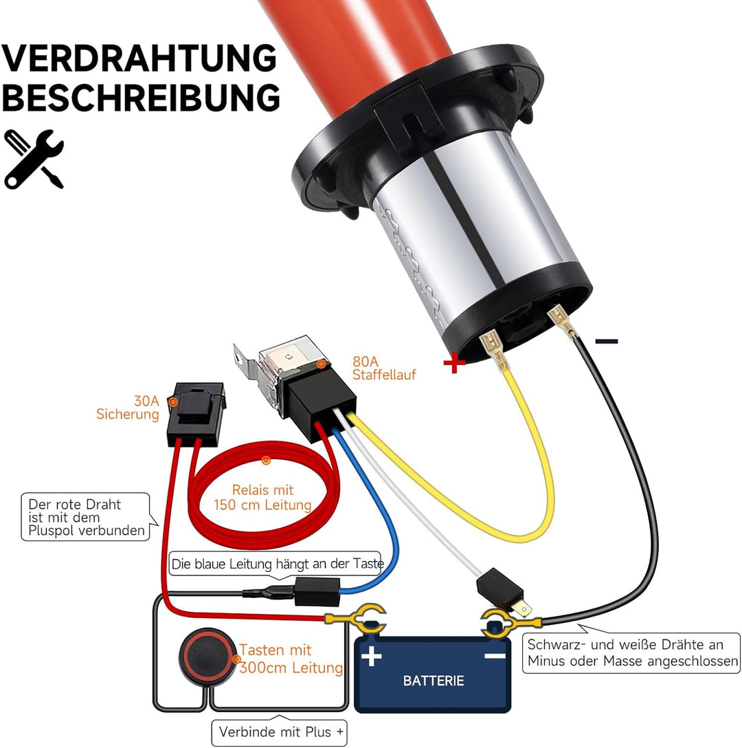 FARBIN Retro Hupe Antik Signalhorn Ahooga Hupe für Auto LKW alte Oldtimer Hupen Old Style Car Horn 1