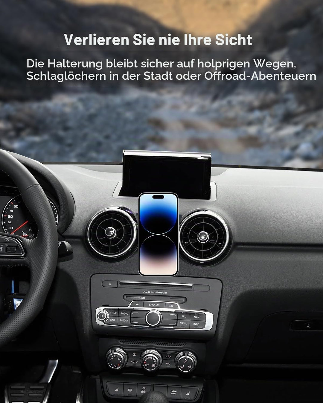 Magnet Handyhalterung kompatibel mit Audi A1 S1 8X 2010-2018, Universelle Halterung Phone Holder für