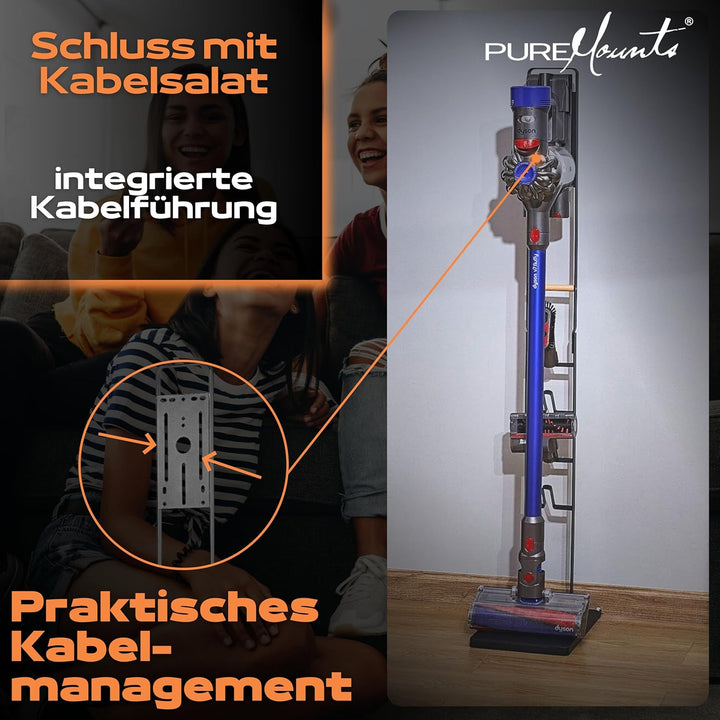 PureMounts Staubsauger Ständer Halterung universal kompatibel mit Dyson V15, V12, V11, V10, V8, V7,