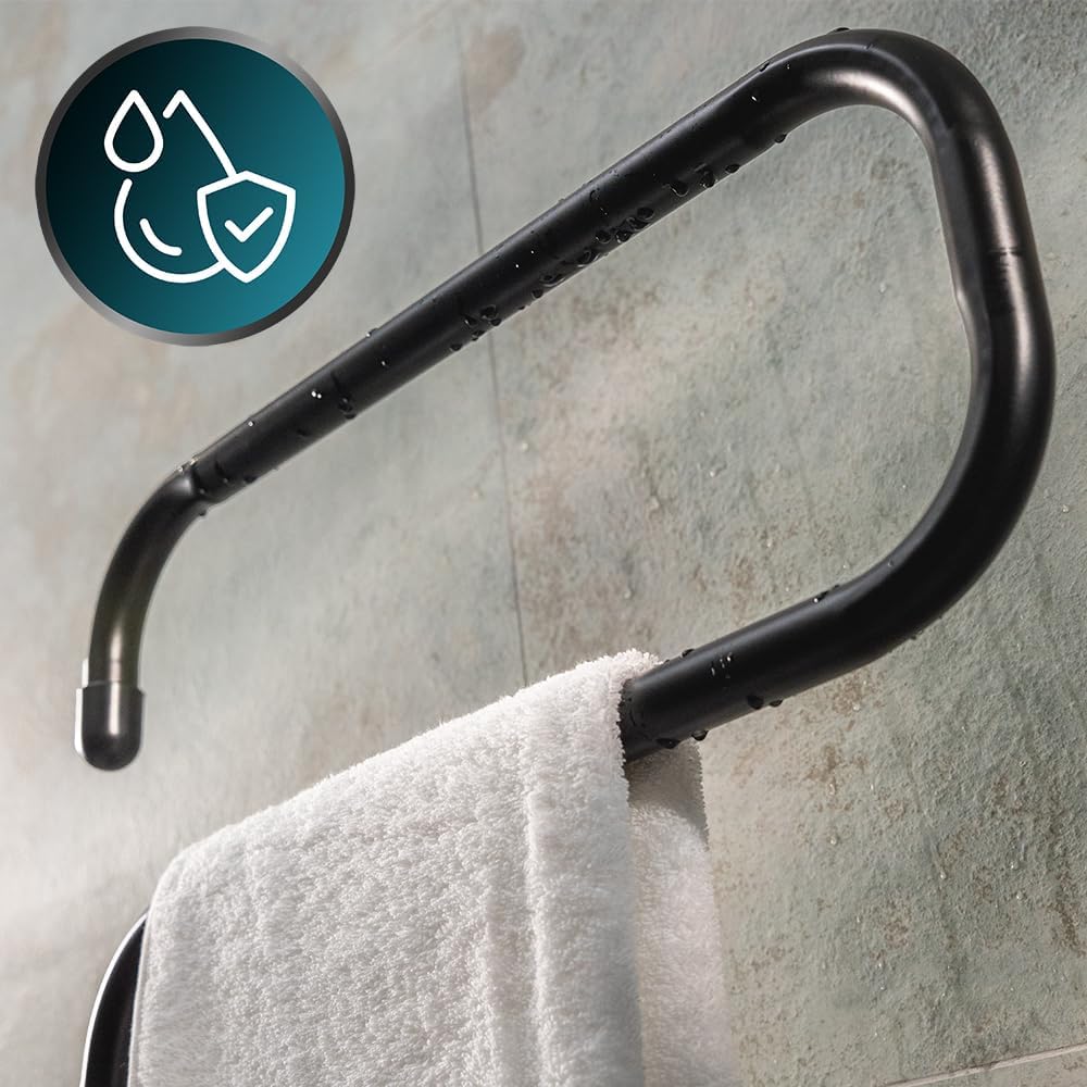 Cecotec Electric Towel Radiator Low Consumption - ReadyWarm 5000 Towel Black. Towel dryer 100 W, Lig