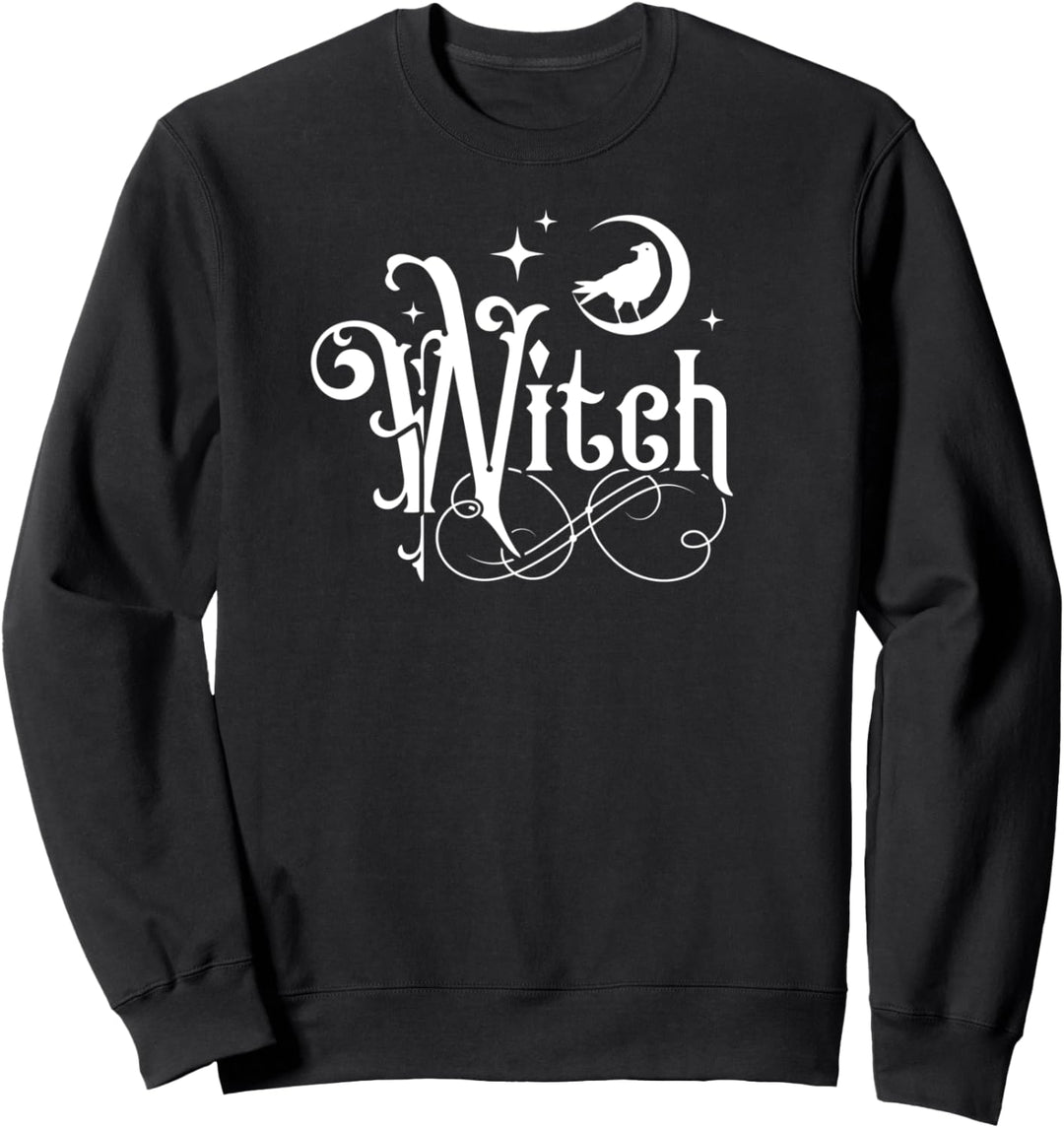 Witch With Moon And Raven Sweatshirt