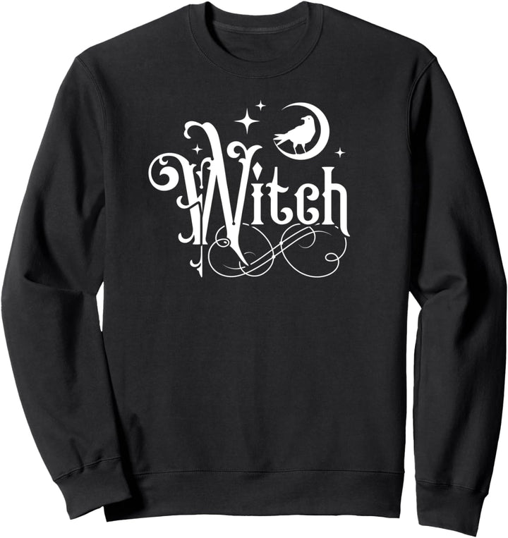 Witch With Moon And Raven Sweatshirt