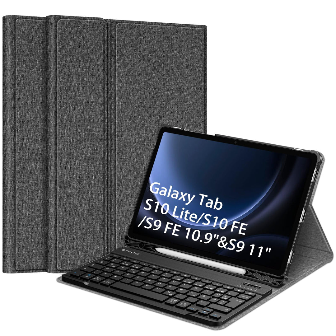 FINTIE Tastatur Hülle für Samsung Galaxy Tab S10 Lite/S10 FE/S9 FE 10.9" & S9 11" Tablet, Keyboard C