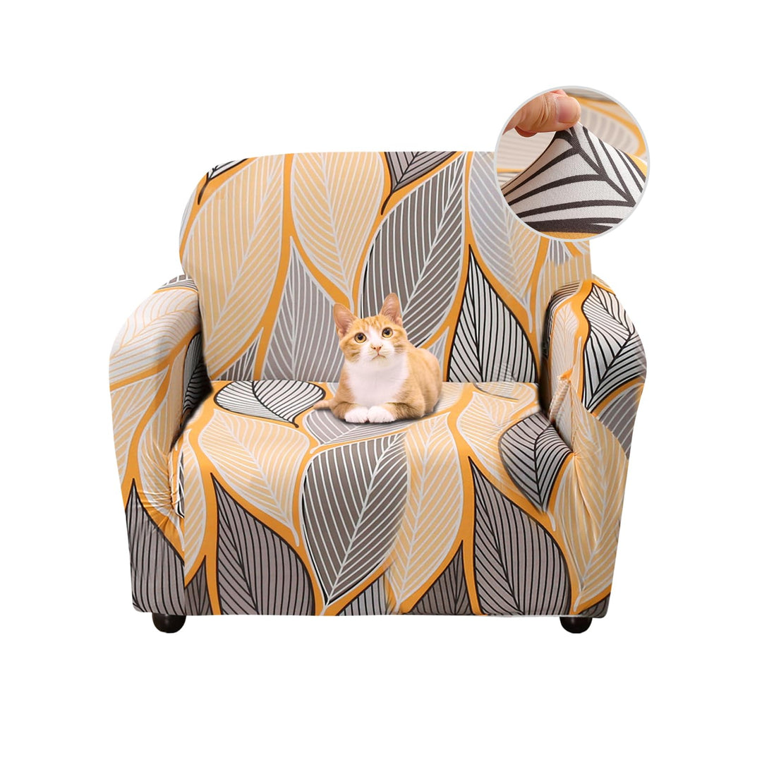 Jaotto Sofabezug 1 Sitzer Elastischer Stretch Spandex Sofa Überwürfe Sofahusse Antirutsch Waschbar S