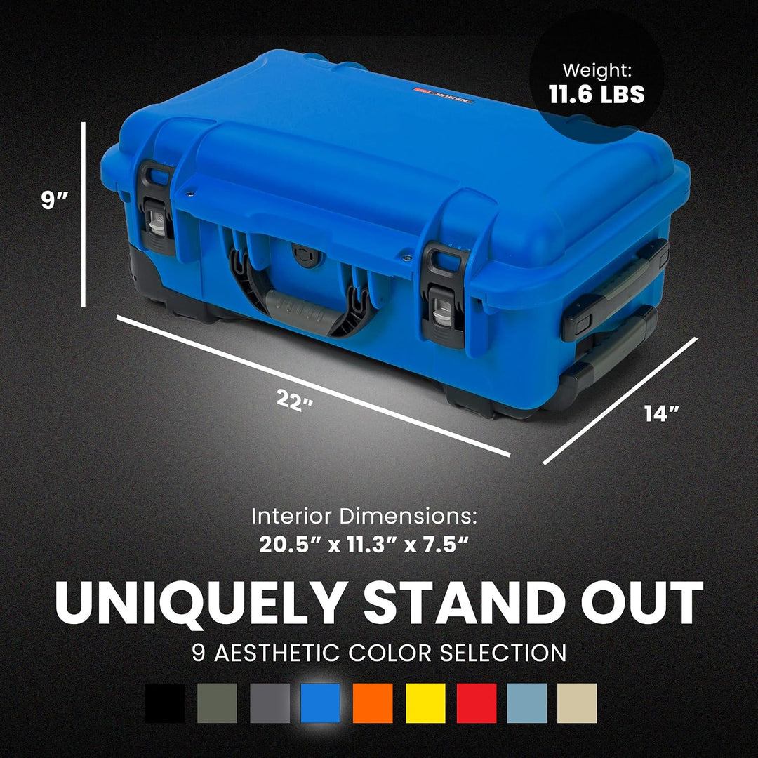 Nanuk 935 Wasserdichter Hartschalenkoffer leer - Mit Rädern - Blau Blau Leer, Blau Leer