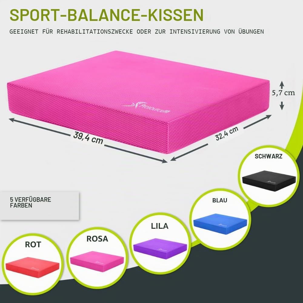 ProsourceFit Übung Balance Pad - Rutschfeste gepolsterte Schaumstoffmatte & Knieschoner für Fitness