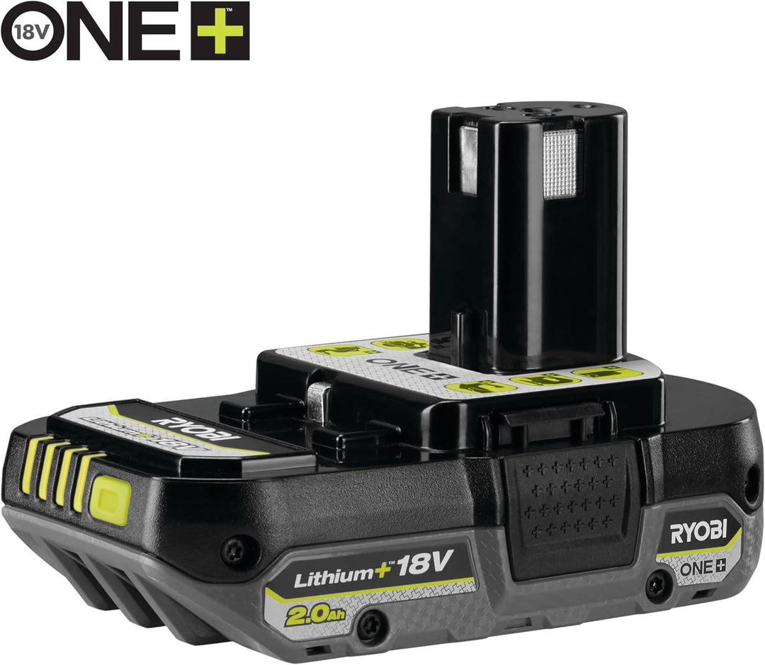 RYOBI 18 V ONE+ Brushless Akku-Schlagbohrschrauber, 54 Nm Drehmoment, inkl. 2x 2,0 Ah Akku und 2,0 A