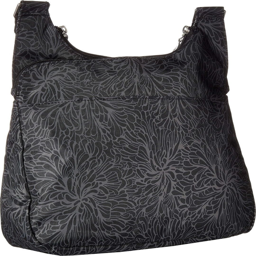 Baggallini Cross-Over-Crossbody-Tasche – leicht, wasserabweisend Midnight Blossom, Midnight Blossom
