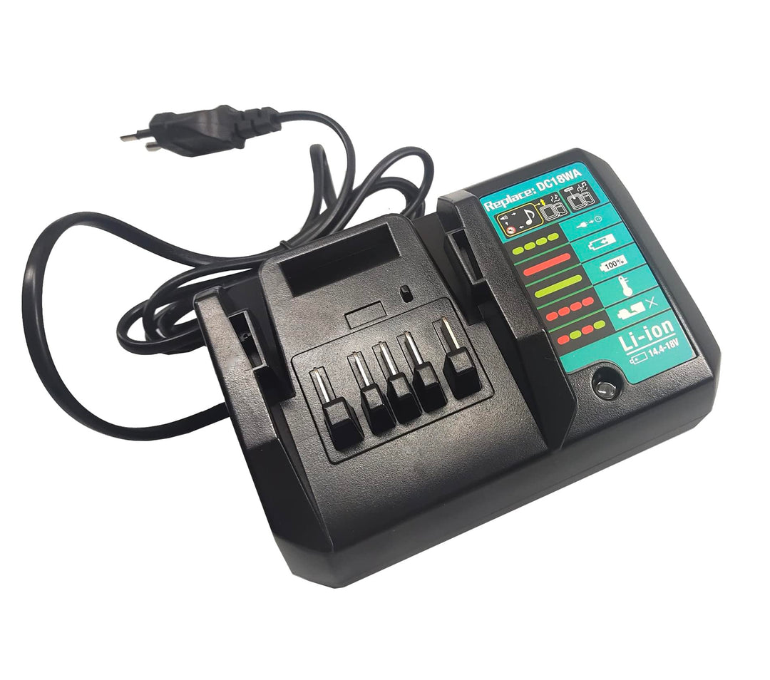 Ersetzen Für Makita Ladegerät DC18WA 100V-240V 2.0A Lithium-Ionen-Ladegerät, 14,4-18 V für Makita G-