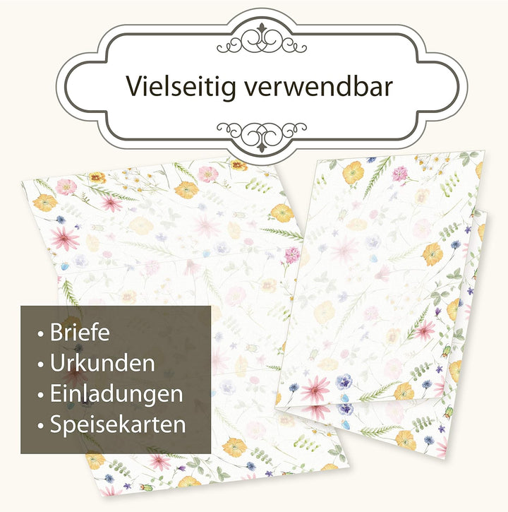 Flora-Bianca Briefpapier 500 Blatt Papier DIN A4 beidseitig floral Natur nachhaltig für Frauen Schre