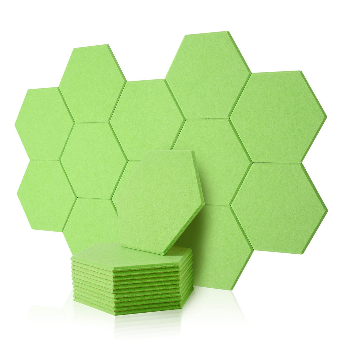 Rdutuok 12 Stück Akustik Panel,30x26x1cm Hexagon Akustik Absorber Schallschutzplatten Akustikpaneele