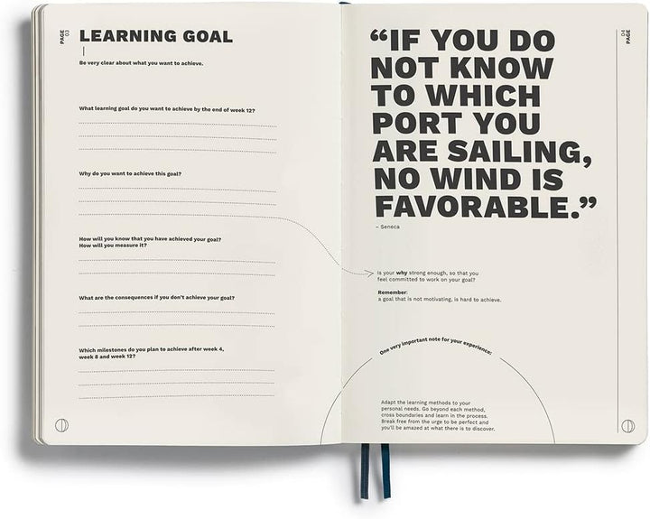 LEUCHTTURM1917 367497 Learning Journal Composition (B5), Flexcover, Schwarz, Englisch Englisch Schwa