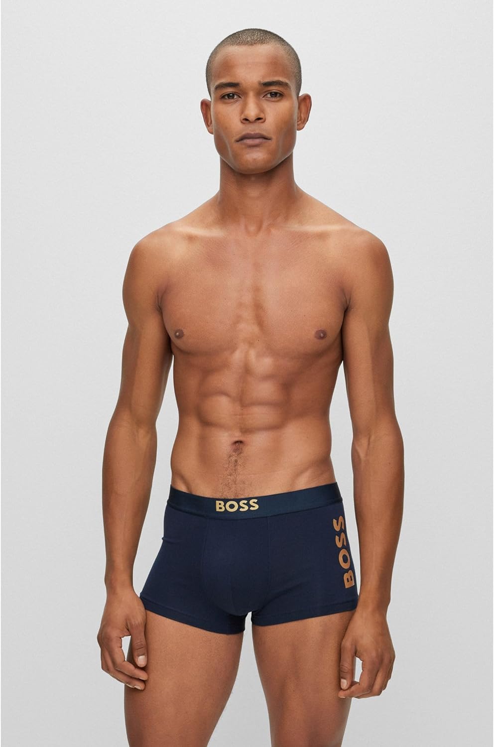 BOSS Herren Unterw�sche Unterhosen Trunk Cotton Stretch S -404 Dark Blue, S -404 Dark Blue
