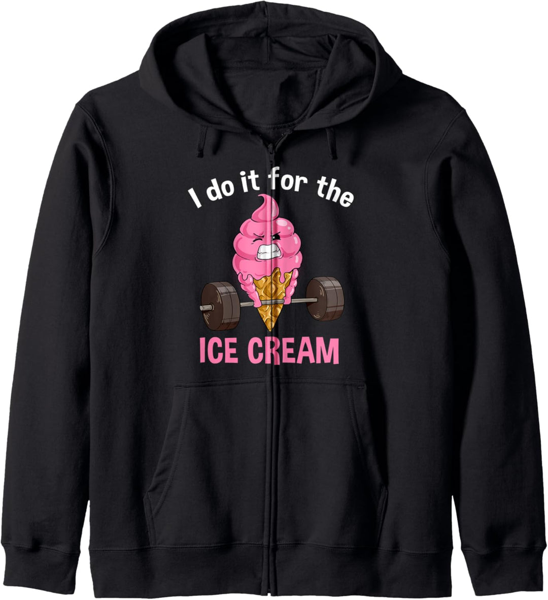 Lustiges Eiscreme-Trainings-Fitness-Muskel-Gym-Eiscreme Kapuzenjacke