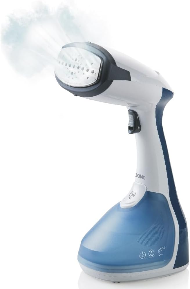 Domo DO7056S Bekleidungsdämpfer Dampfbürste, Blau-weiss