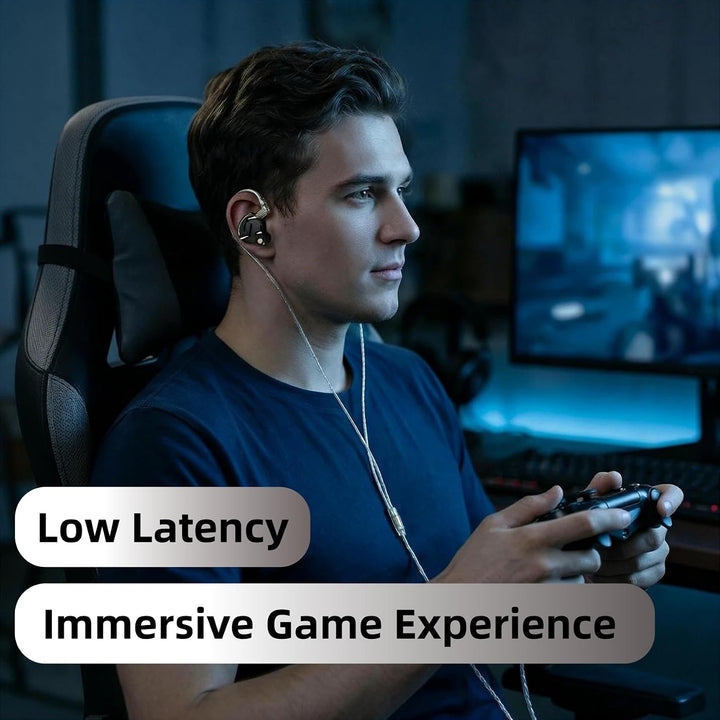 KZ ZS12 PRO 2 - ZS12 PRO 2 In-Ear-Kopfhörer, 5BA+1DD 6 Hybrid-Treiber, Gaming-Kopfhörer mit Kabel, I
