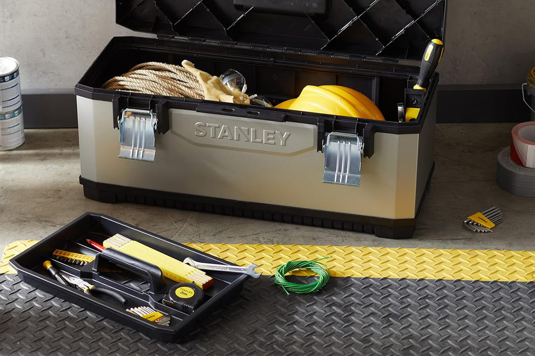Stanley FatMax Werkzeugbox / Werkzeugkoffer (26", 66x29x30cm, herausnehmbare Trage, stabiler Koffer