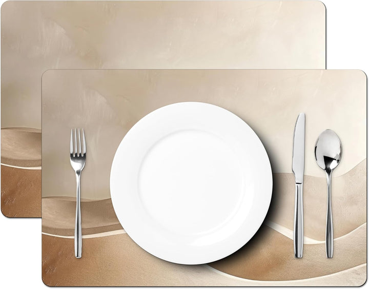 KitchenYeah© Platzsets Abwaschbar 6-Teilig 45x30 cm Tischsets Platzdeckchen rutschfeste Platzset Unt