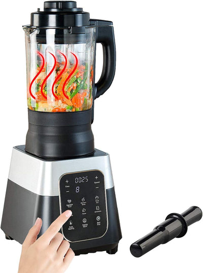 Rosenstein & Söhne Sojamilchbereiter: Profi-Standmixer mit Wärme-Funktion, Touch-Tasten, 1,75 l, 1.5