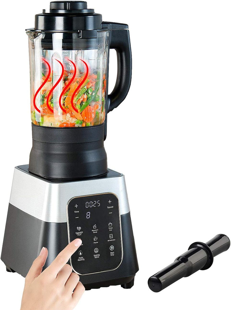 Rosenstein & Söhne Sojamilchbereiter: Profi-Standmixer mit Wärme-Funktion, Touch-Tasten, 1,75 l, 1.5