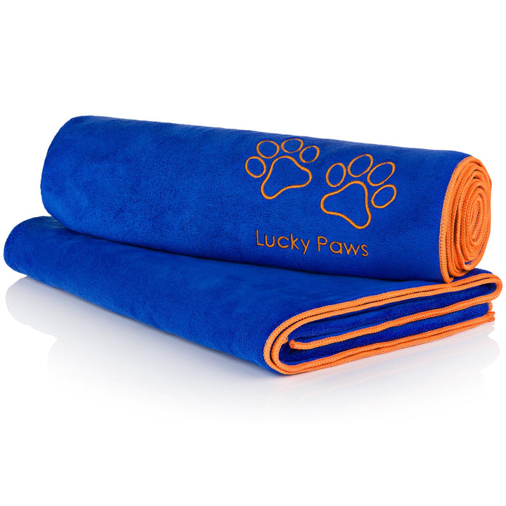 Lucky Paws® Hundehandtuch - 140x70cm XL Hundehandtuch extra saugfähig - schnell trocknend, luxuriös