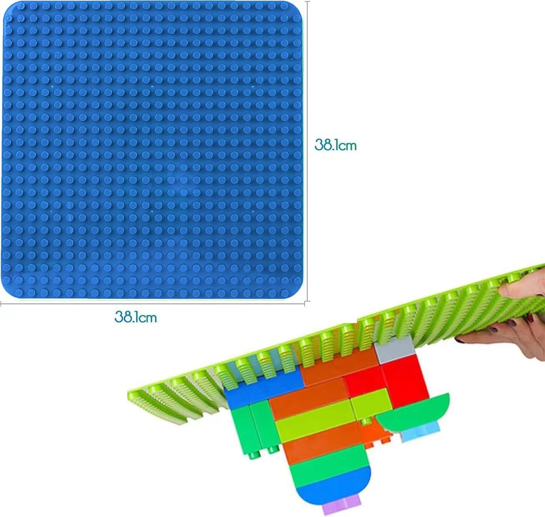 Grosse Bauplatte Kompatibel mit Lego Duplo Platten,38.4 * 38.4cm Classic Grundplatte mit 24 x 24 Nop
