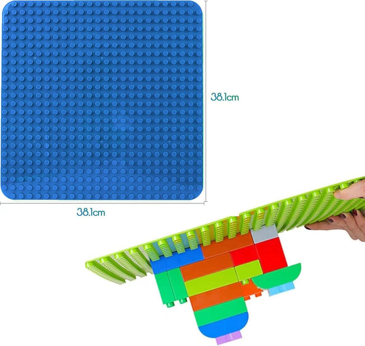 Grosse Bauplatte Kompatibel mit Lego Duplo Platten,38.4 * 38.4cm Classic Grundplatte mit 24 x 24 Nop