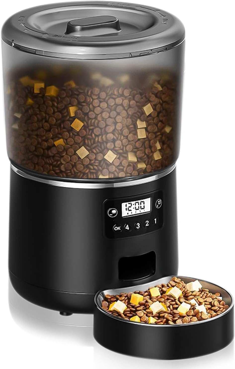 jutyum futterautomat katze 4L, Futterautomat für Haustiere, futterautomat hund, bis zu 9 Portionen/4