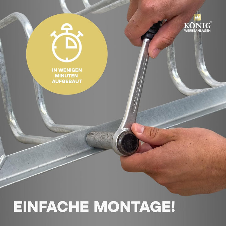 Dreifke® Hochwertiger Fahrradständer Standparker 4053 | Sicherer, robuster Fahrradparker Mountainbik