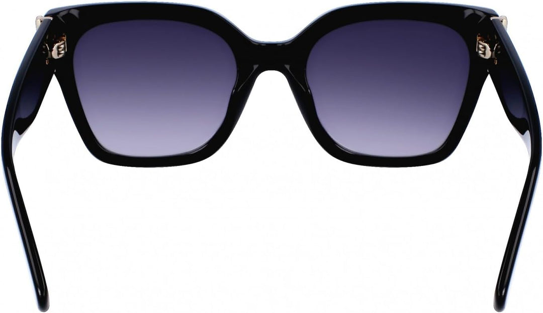 Longchamp Unisex LO732S Sunglasses, 001 Black, 55
