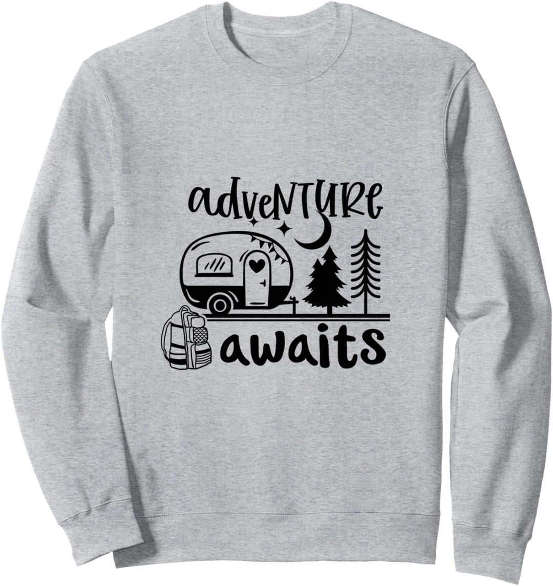 Adventure Awaits Summer Camping Sweatshirt