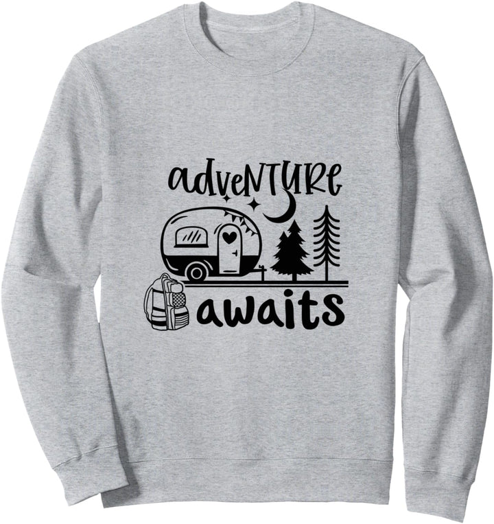 Adventure Awaits Summer Camping Sweatshirt