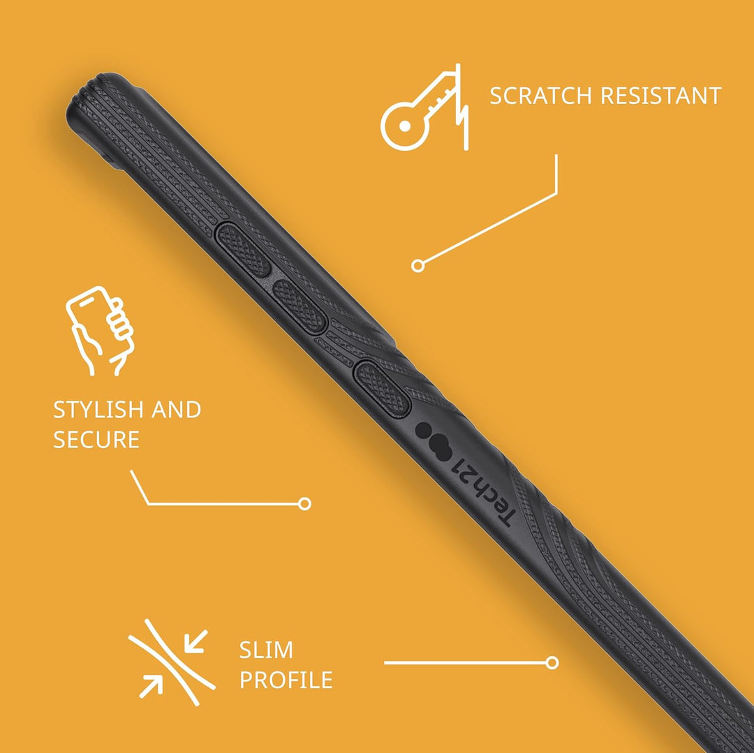 tech21 Evo Tactile Handyhülle für Samsung Galaxy S23 Ultra – 4,8 m Fallschutz – Schwarz Galaxy S23 U