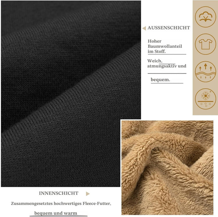 RITOSTA Damen Hoodie Fleecejacke Kapuzenjacke mit Zip Winterjacke Lang Sweatjacke Warme Plüschjacke